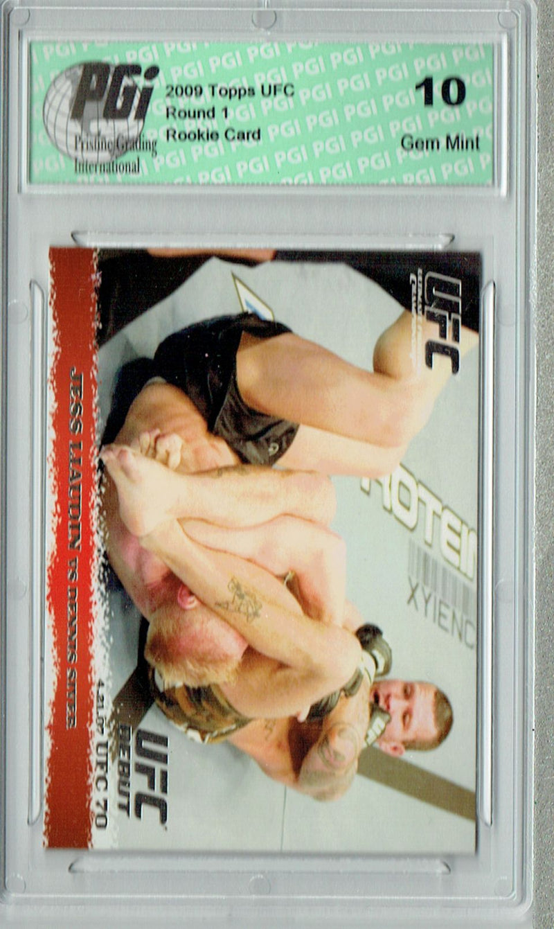 Jess Liaudin - Dennis Siver 2009 Topps UFC #62 Silver 1/288 Rookie Card PGI 10