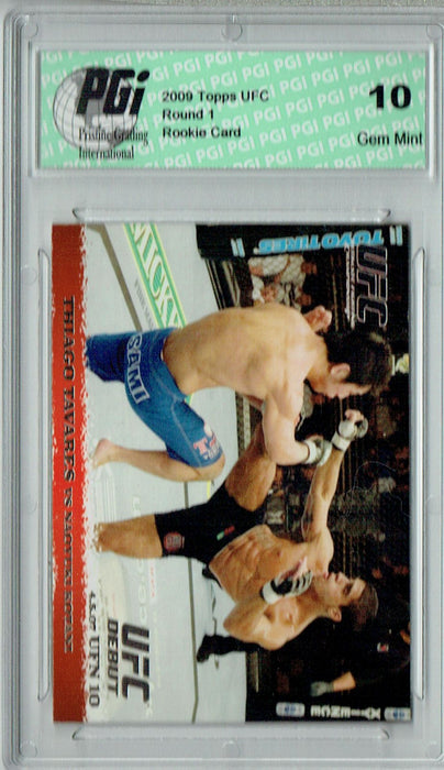 Thiago Tavares/Naoyuki Kotani 2009 Topps UFC #61 Silver 1/288 Rookie Card PGI 10