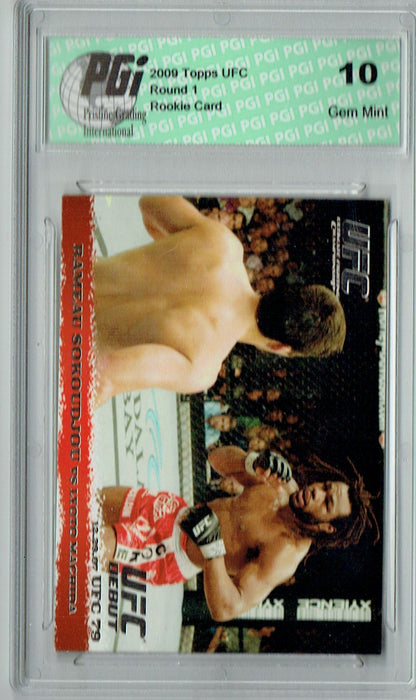 Rameau Sokoudjou/Lyoto Machida 2009 Topps UFC #77 Silvr 1/288 Rookie Card PGI 10