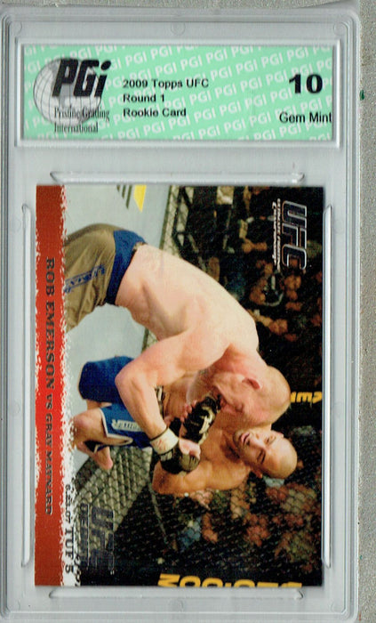 Rob Emerson - Gray Maynard 2009 Topps UFC #68 Silver 1/288 Rookie Card PGI 10