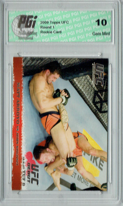 Matt Arroyo - John Kolosci 2009 Topps UFC #74 Silver 1/288 Rookie Card PGI 10