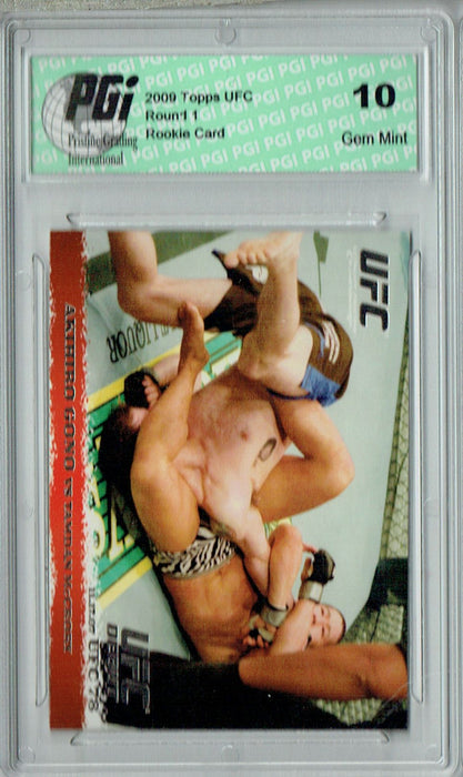 Akihiro Gono - Tamdan McCrory 2009 Topps UFC #71 Silver 1/288 Rookie Card PGI 10