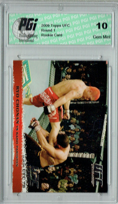 Ryo Chonan - Karo Parisyan 2009 Topps UFC #72 Silver 1/288 Rookie Card PGI 10