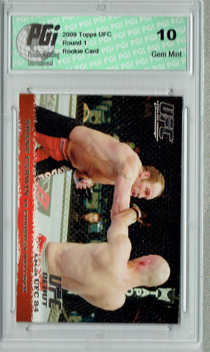 Shane Carwin/Christian Wellisch 2009 Topps UFC #84 1/288 Rookie Card PGI 10