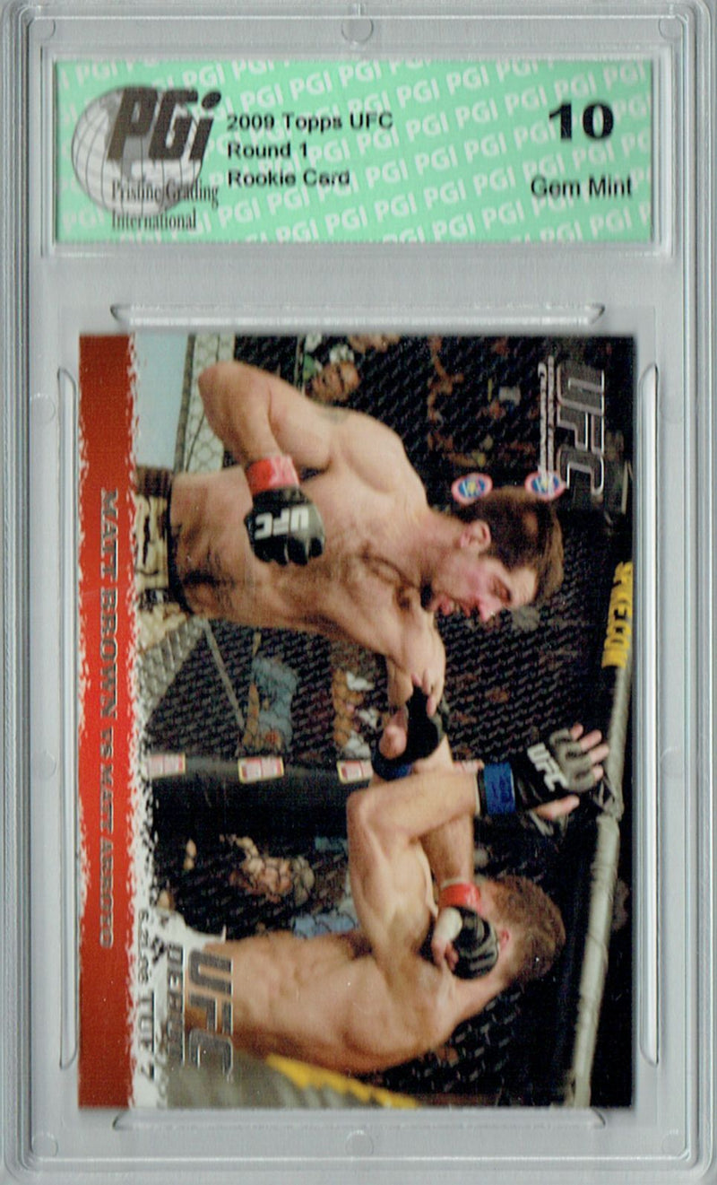 Matt Brown - Matt Arroyo 2009 Topps UFC #86 Silver 1/288 Rookie Card PGI 10