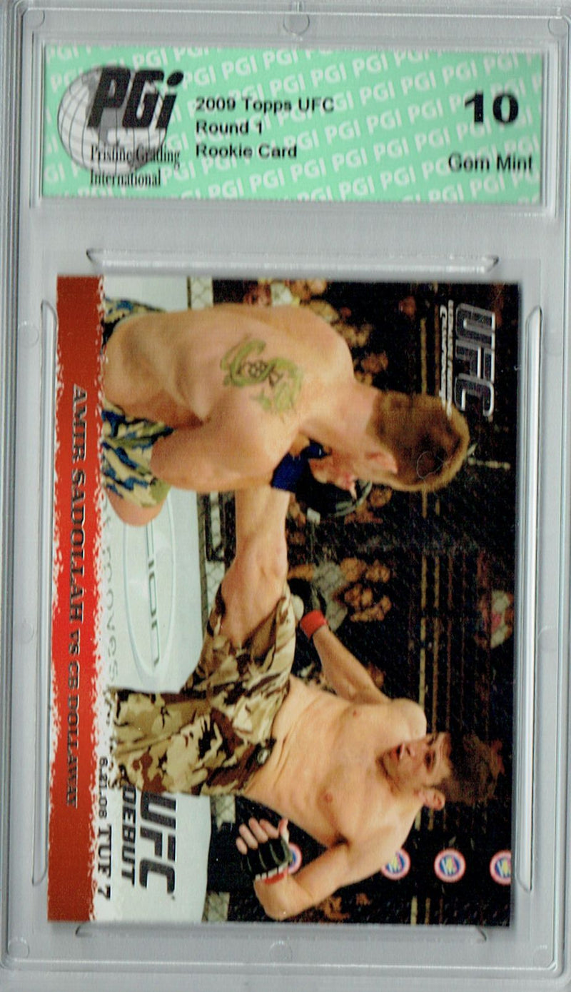 Amir Sadollah - CB Dollaway 2009 Topps UFC #87 Silver 1/288 Rookie Card PGI 10