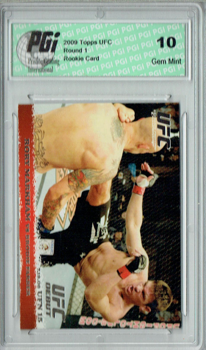 Rory Markham - Brodie Farber 2009 Topps UFC #90 Silver 1/288 Rookie Card PGI 10