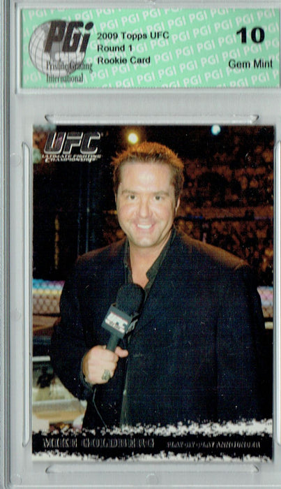 Mike Goldberg 2009 Topps UFC #95 Silver 1/288 Rookie Card PGI 10