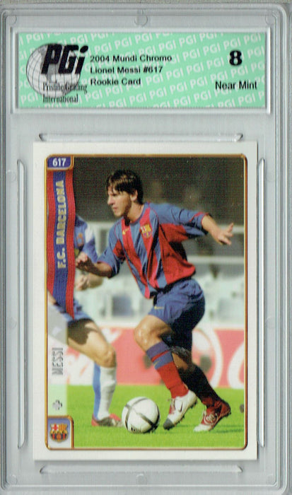 PGI 8 Lionel Messi 2004 Mundi Chromo #617 Rookie Card