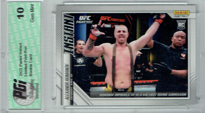 Alexandr Romanov 2022 Panini Instant #36 1 of 279 Made Rookie Card PGI 10