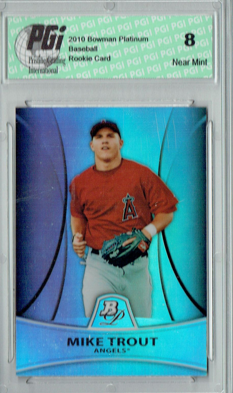 PGI 8 Mike Trout 2010 Bowman Platinum #PP5 Refractor #399/999 Rookie Card