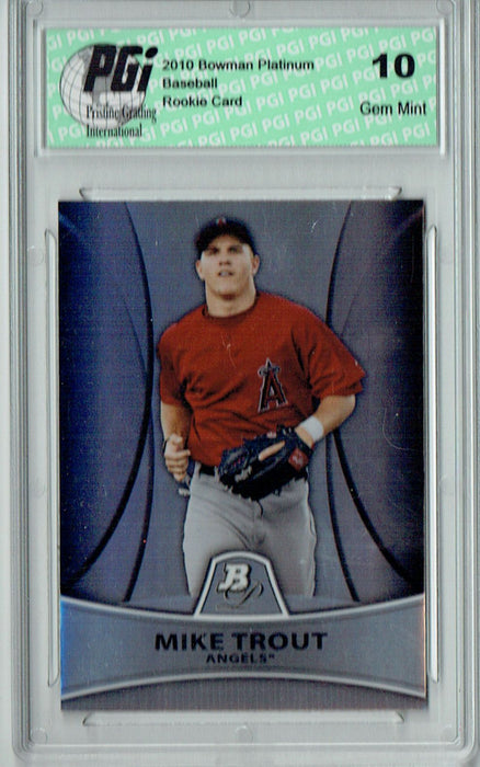 Mike Trout 2010 Bowman Platinum #PP5 Refractor #893/999 Rookie Card PG Rookie Cards Mike Trout 2010 Bowman Platinum #PP5 Refractor #893/999 Rookie Card PG Rookie Cards