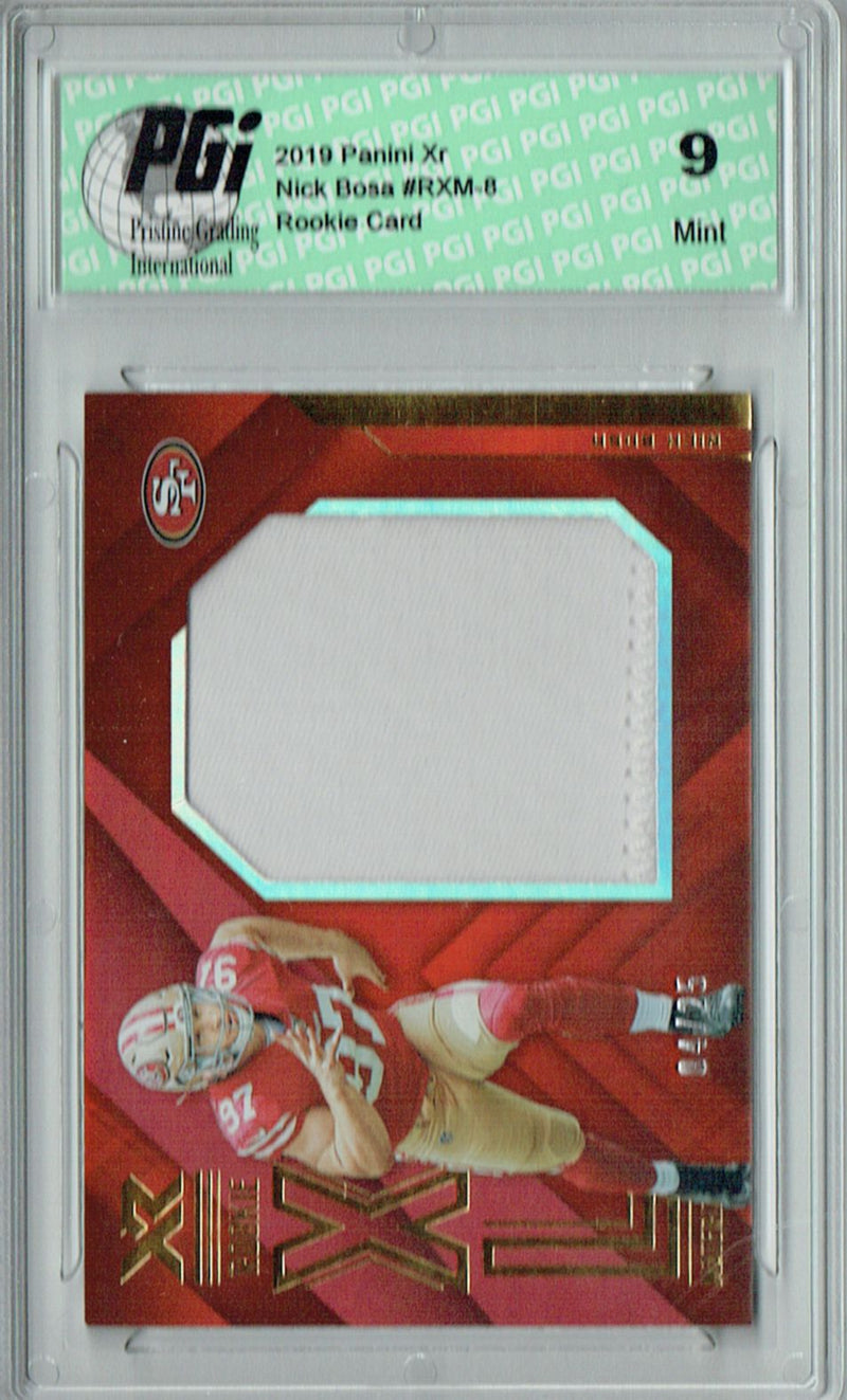 PGI 9 Nick Bosa 2019 Panini Xr Football #RXM-8 Patch SP #4/25 Rookie Card