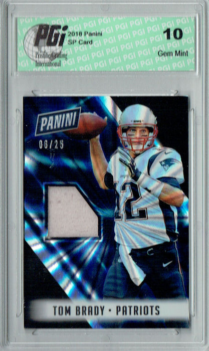 PGI 9 Tom Brady 2018 Panini #TB Super Bowl Pylon #6/25 Trading Card