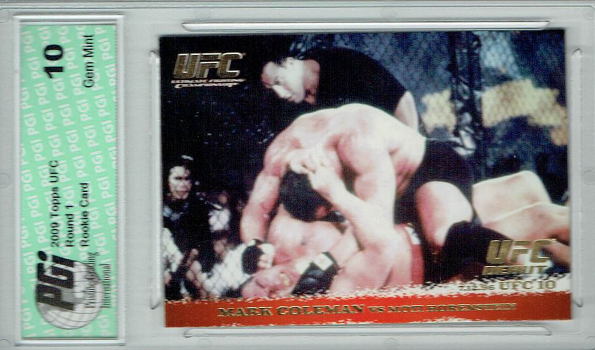 Mark Coleman Moti Horenstein 2009 Topps UFC #3 Gold 432 Made Rookie Card PGI 10