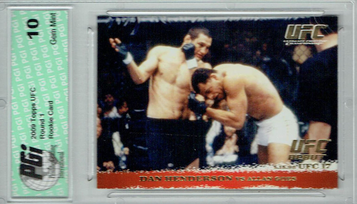 Dan Henderson Allan Goes 2009 Topps UFC #6 Gold 432 Made Rookie Card PGI 10