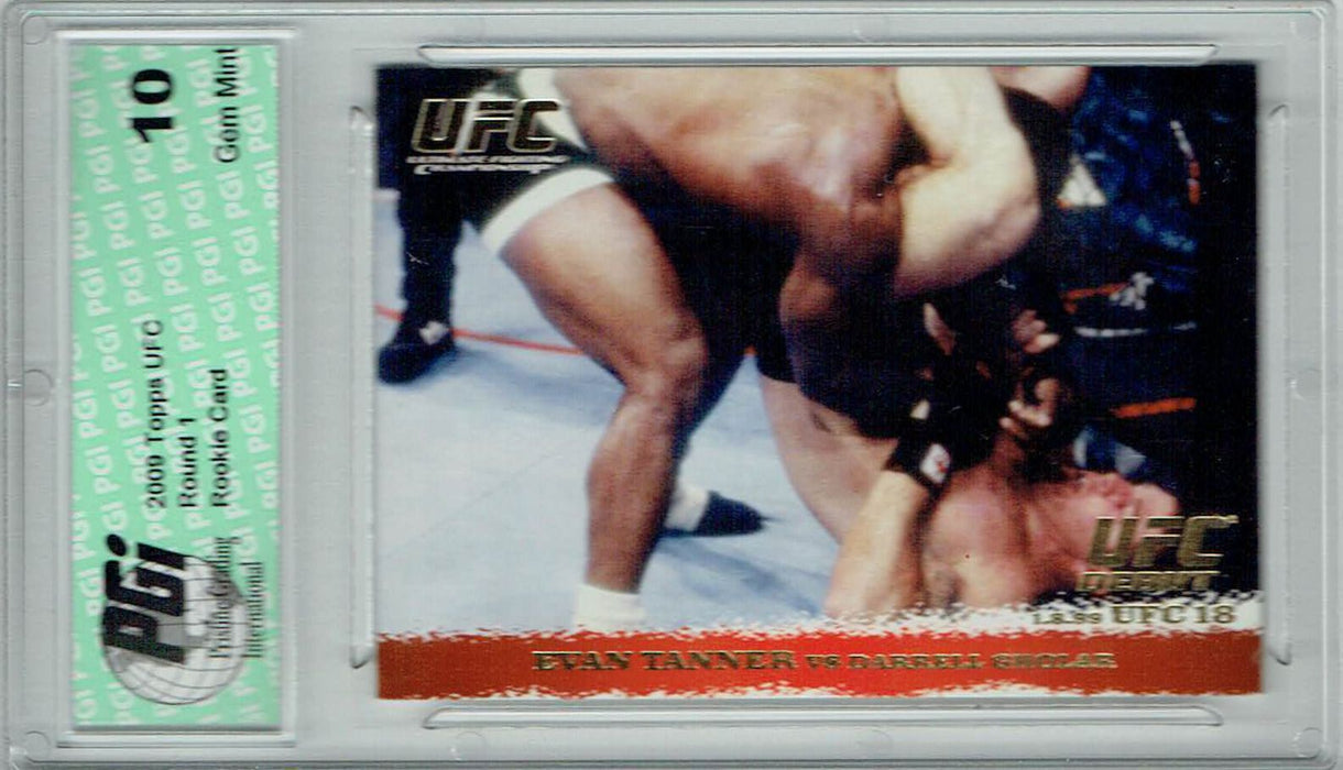 Evan Tanner Darrell Gholar 2009 Topps UFC #7 Gold 432 Made Rookie Card PGI 10