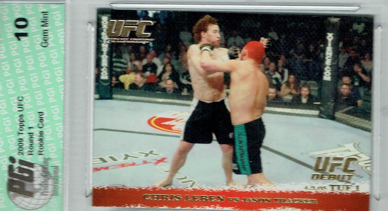 Chris Leben Jason Thacker 2009 Topps UFC #20 Gold 432 Made Rookie Card PGI 10