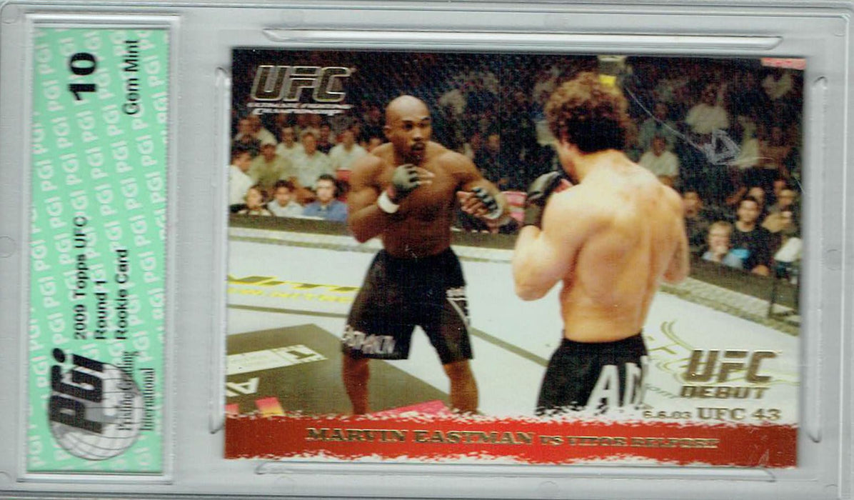 Marvin Eastman Vitor Belfort 2009 Topps UFC #15 Gold 432 Made Rookie Card PGI 10