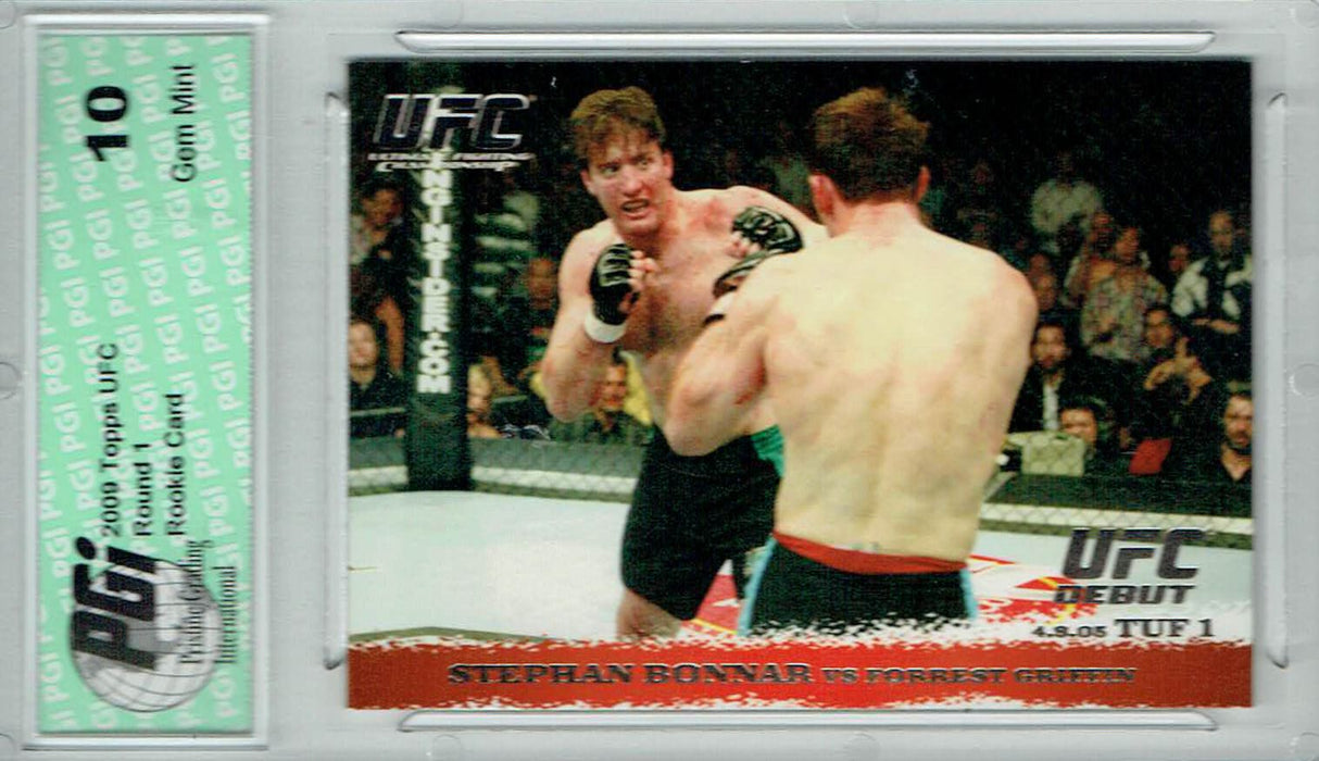 Stephan Bonnar Forrest Griffin 2009 Topps UFC #25 Gold 1/432 Rookie Card PGI 10