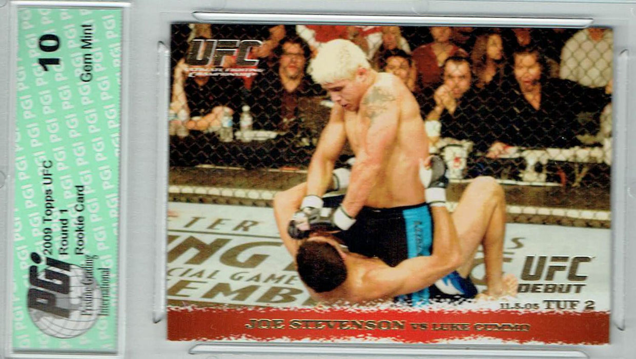 Joe Stevenson Luke Cummo 2009 Topps UFC #29 Gold 432 Made Rookie Card PGI 10