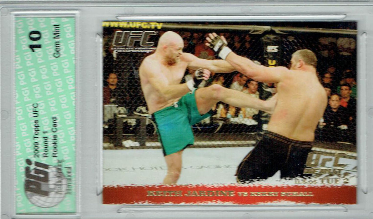 Keith Jardine Kerry Schall 2009 Topps UFC #30 Gold 432 Made Rookie Card PGI 10