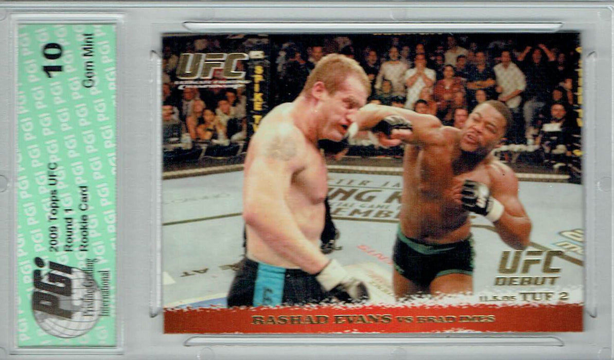 Rashad Evans Brad Imes 2009 Topps UFC #31 Gold 432 Made Rookie Card PGI 10