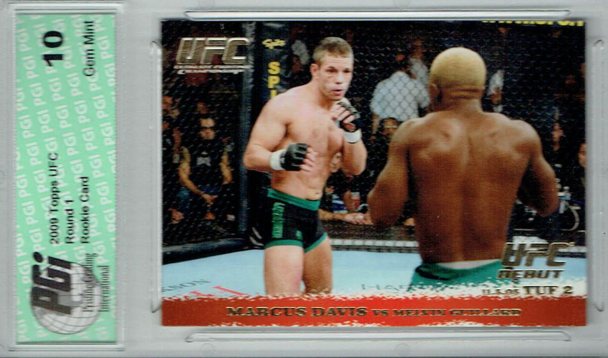 Marcus Davis Melvin Guillard 2009 Topps UFC #32 Gold 432 Made Rookie Card PGI 10