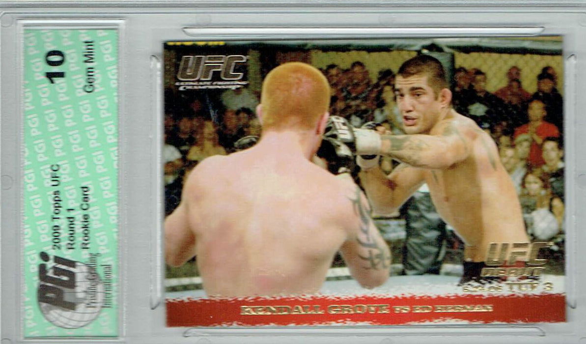 Kendall Grove Ed Herman 2009 Topps UFC #41 Gold 432 Made Rookie Card PGI 10