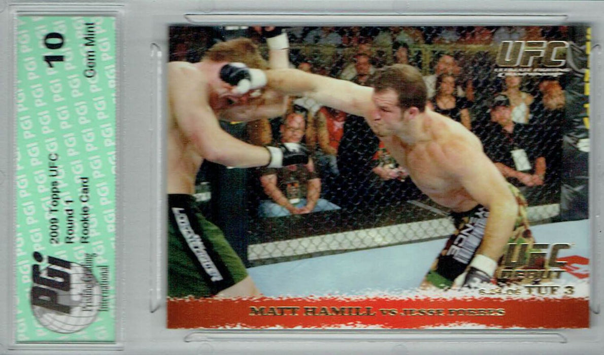 Matt Hamill Jesse Forbes 2009 Topps UFC #43 Gold 432 Made Rookie Card PGI 10