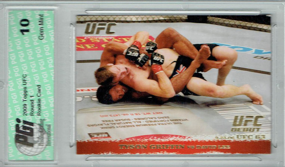 Tyson Griffin David Lee 2009 Topps UFC #52 Gold 432 Made Rookie Card PGI 10