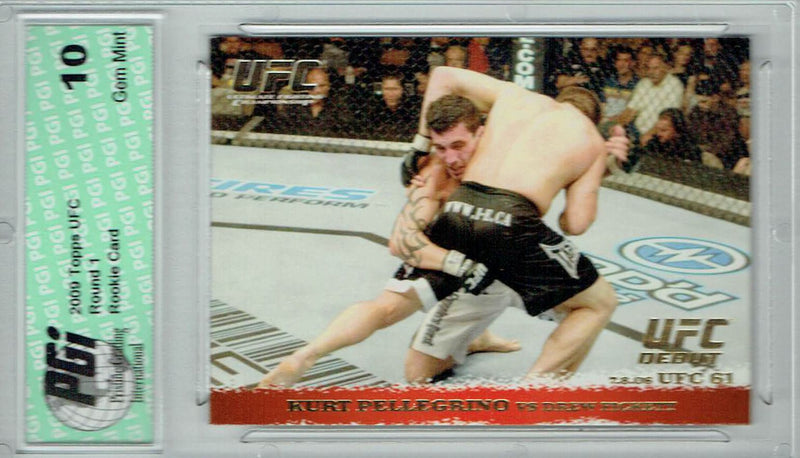 Kurt Pellegrino Drew Fickett 2009 Topps UFC #48 Gold 432 Made Rookie Card PGI 10