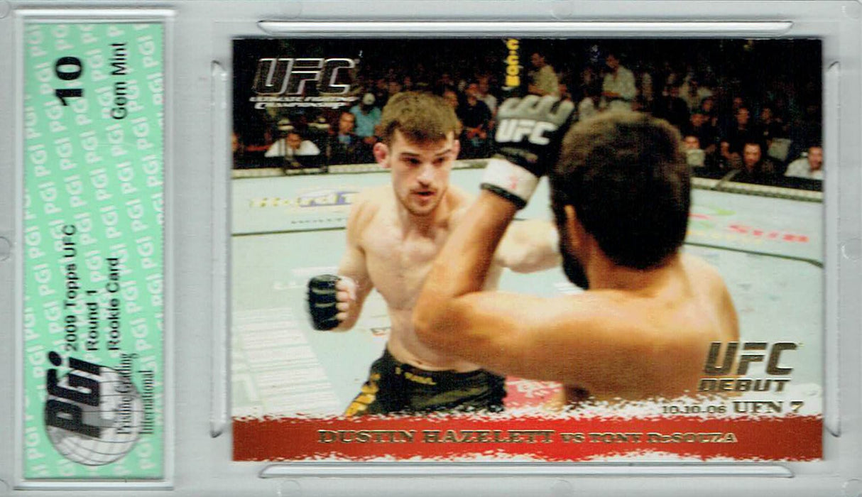 Dustin Hazelett Tony DeSouza 2009 Topps UFC #55 Gold 432 Made Rookie Card PGI 10