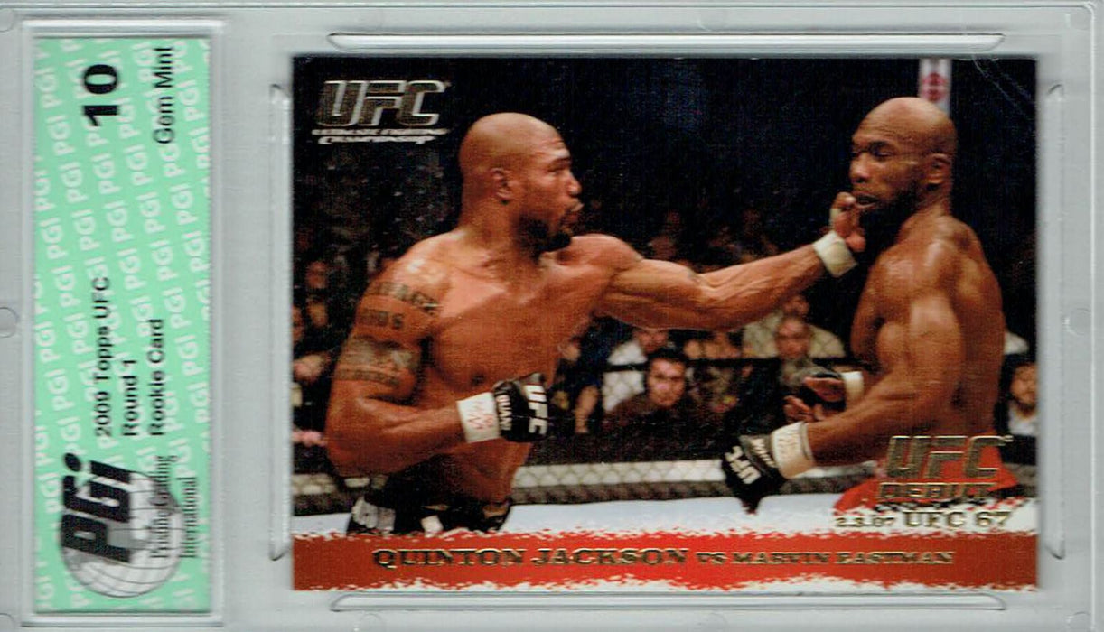 Quinton Jackson Marvin Eastman 2009 Topps UFC #58 Gold 1/432 Rookie Card PGI 10