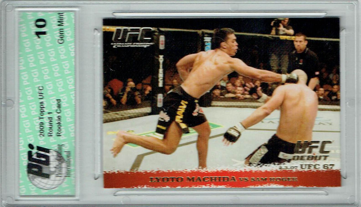 Lyoto Machida Sam Hoger 2009 Topps UFC #59 Gold 432 Made Rookie Card PGI 10