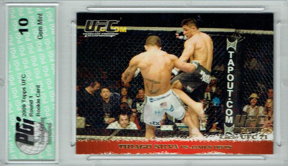 Thiago Silva James Irvin 2009 Topps UFC #65 Gold 432 Made Rookie Card PGI 10