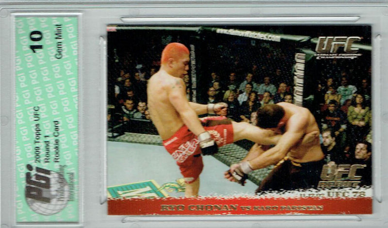 Ryo Chonan Karo Parisyan 2009 Topps UFC #72 Gold 432 Made Rookie Card PGI 10