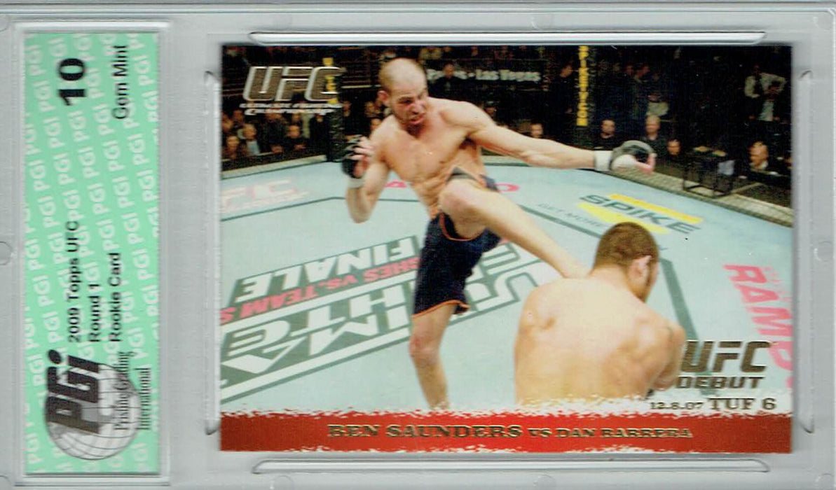 Ben Saunders Dan Barrera 2009 Topps UFC #73 Gold 432 Made Rookie Card PGI 10