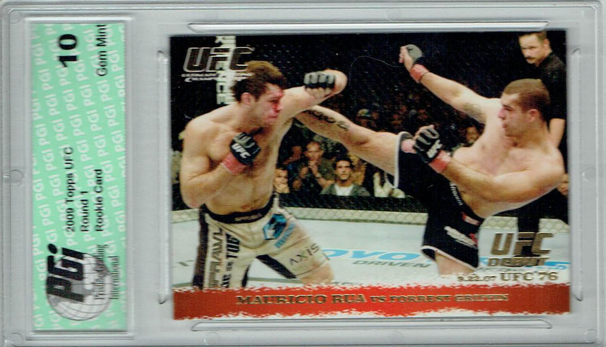 Mauricio Rua Forrest Griffin 2009 Topps UFC #70 Gold 432 Made Rookie Card PGI 10