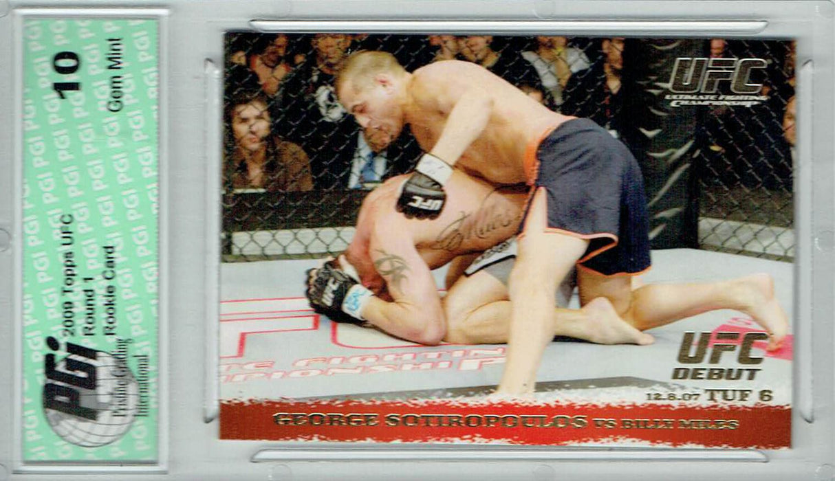 George Sotiropoulos Billy Miles 2009 Topps UFC #76 Gold 1/432 Rookie Card PGI 10