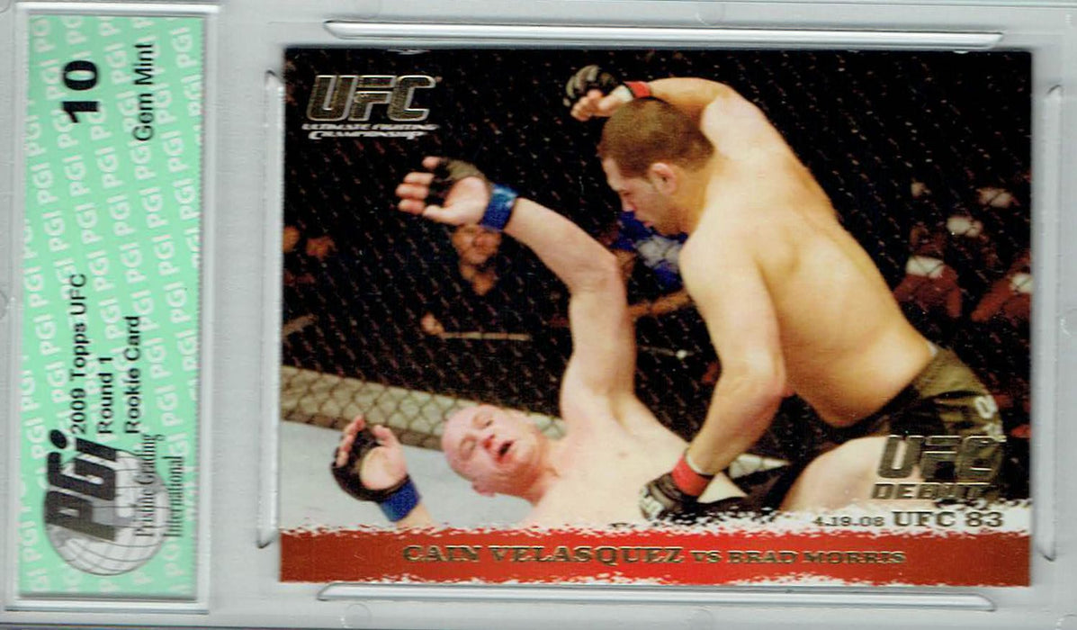 Cain Velasquez Brad Morris 2009 Topps UFC #82 Gold 432 Made Rookie Card PGI 10
