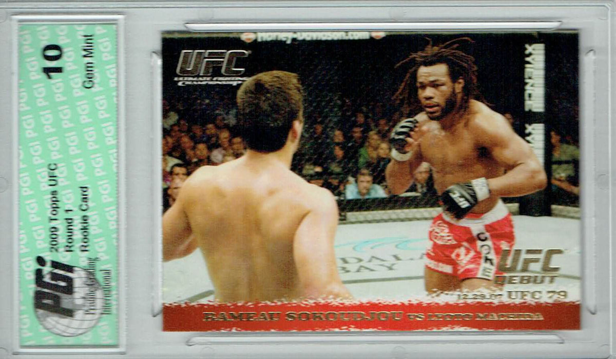 Rameau Sokoudjou Lyoto Machida 2009 Topps UFC #77 Gold 1/432 Rookie Card PGI 10