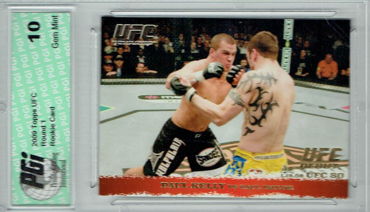 Paul Kelly Paul Taylor 2009 Topps UFC #79 Gold 432 Made Rookie Card PGI 10