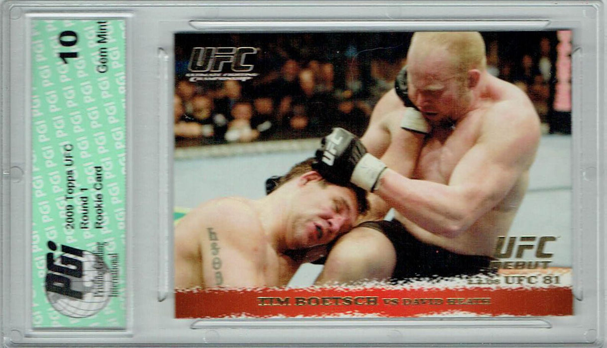 Tim Boetsch David Heath 2009 Topps UFC #80 Gold 432 Made Rookie Card PGI 10