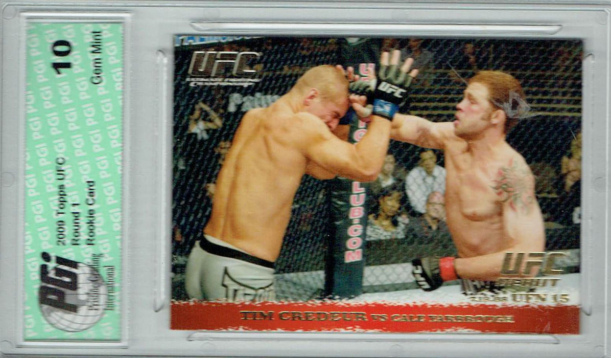 Tim Credeur Cale Yarbrough 2009 Topps UFC #89 Gold 432 Made Rookie Card PGI 10