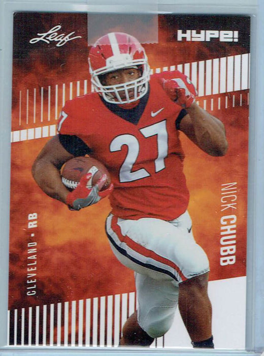 Mint Nick Chubb 2018 Leaf HYPE! #9 Only 5000 Made! Rare Rookie Card