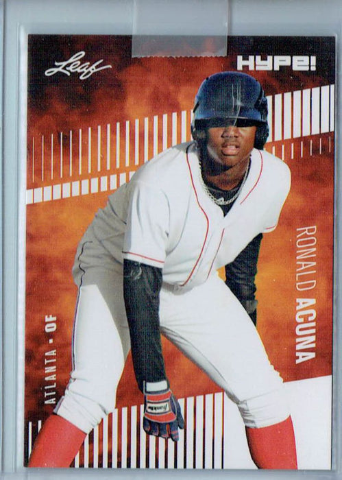 Mint Ronald Acuna 2018 Leaf HYPE! #1 Only 5000 Made! Rare Rookie Card