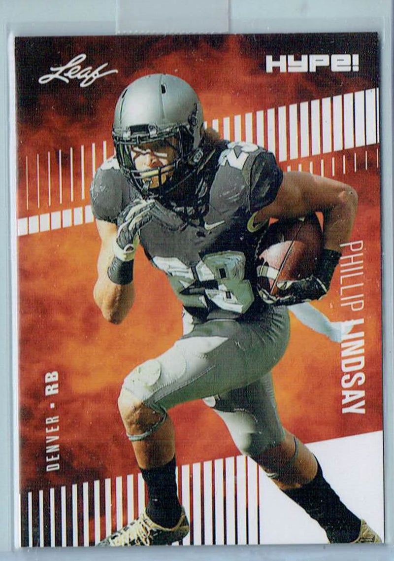 Mint Phillip Lindsay 2018 Leaf HYPE #12 Only 5000 Made Rare Rookie Card