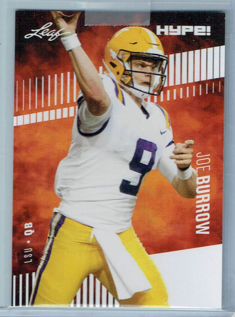 Mint Joe Burrow 2020 Leaf HYPE #30a Only 5000 Made Rare Rookie Card