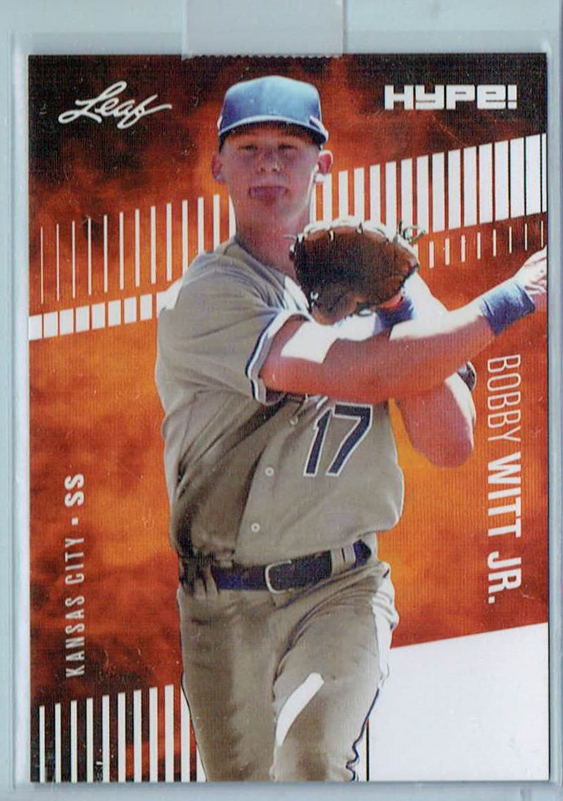 Mint Bobby Witt Jr. 2019 Leaf HYPE #25 Only 5000 Made Rare Rookie Card